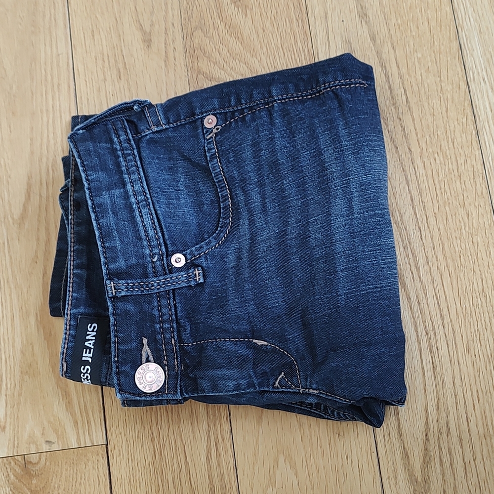 Cropped Skinny Low Rise Blue Jeans